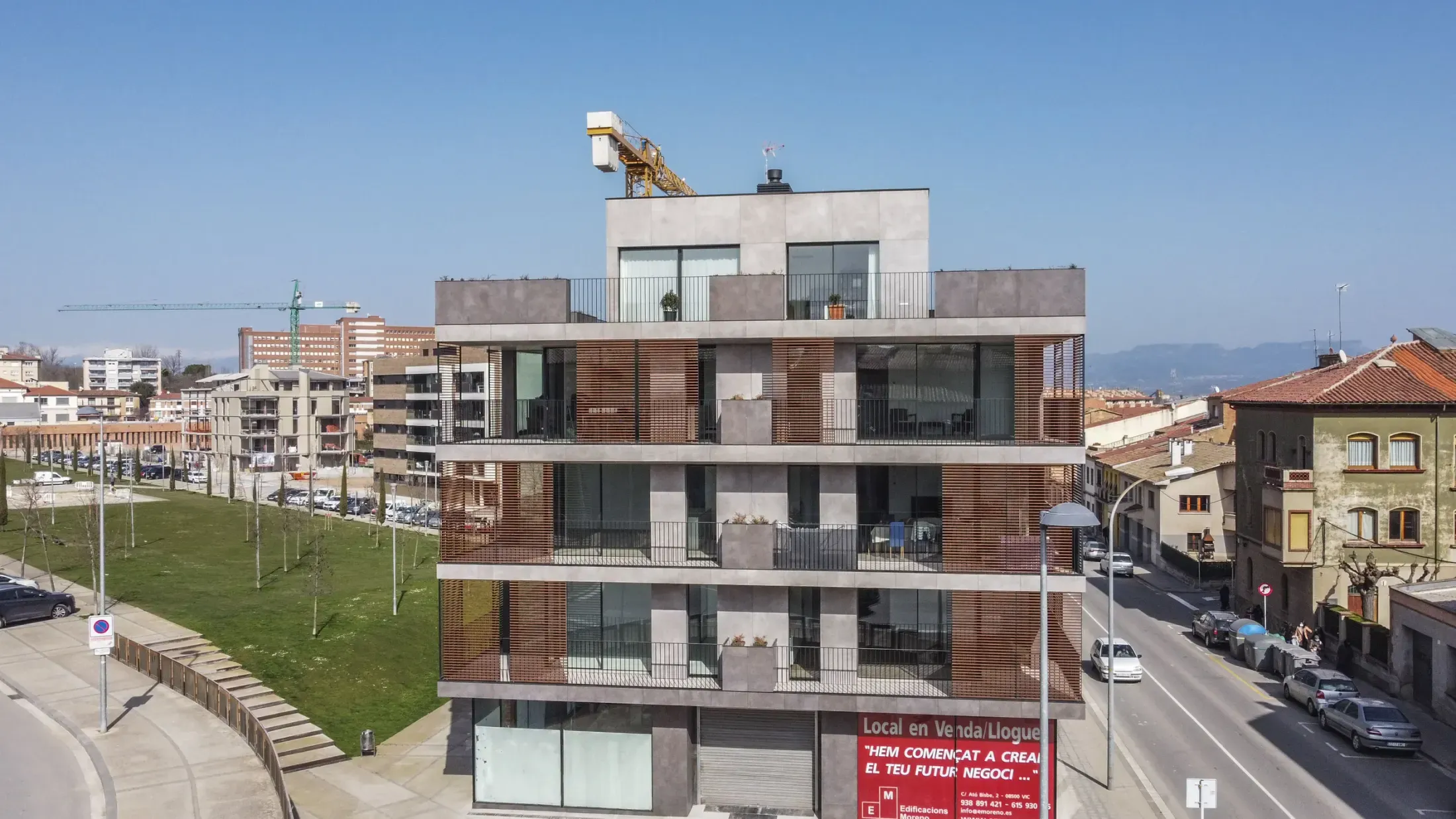Obra de Edificaciones Moreno en la carretera de Roda, Vic