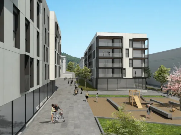 Promoción de Edificaciones Moreno en el Pou del Glaç, Olot